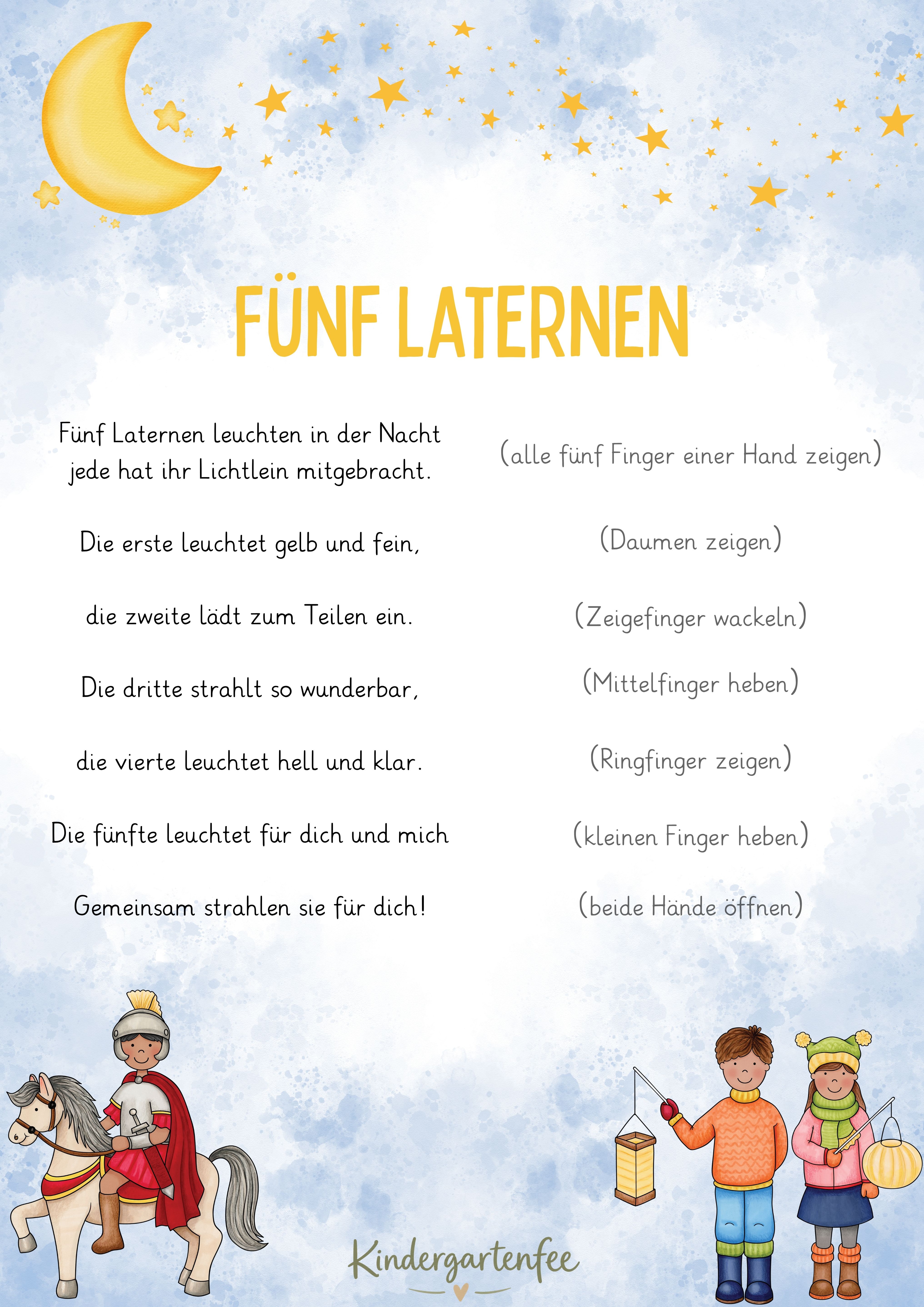 Vorschau: Fingerspiel "Fünf Laternen"